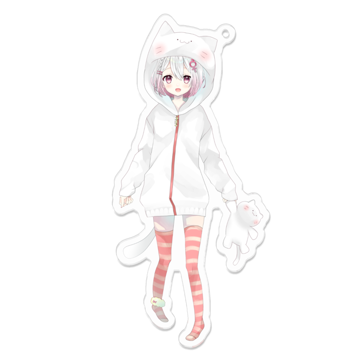 男の娘vtuber 雪華ねねこアクキー 猫ちゃんパーカー Nenecofactory Booth