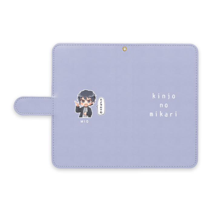 水川海緒Androidカバー(手帳型) - L - ストラップ穴 あり