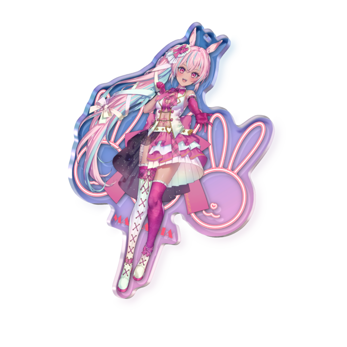 オーロラアクリルキーホルダー - 100 × 100mm