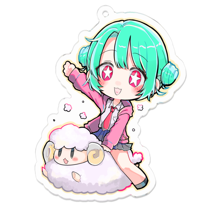 アクリルキーホルダー（コーティング） - 70 x 70 (mm)