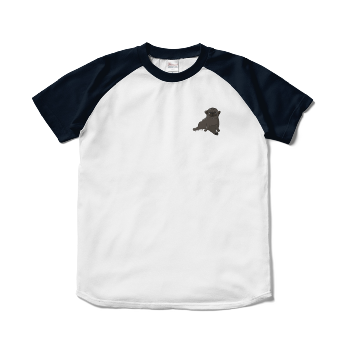 ラグランTシャツ - S - ホワイト×ネイビー