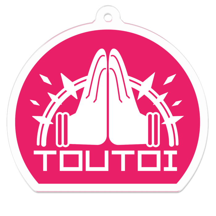 【ピンク】アクリルキーホルダー - 50 x 50 (mm)(1)