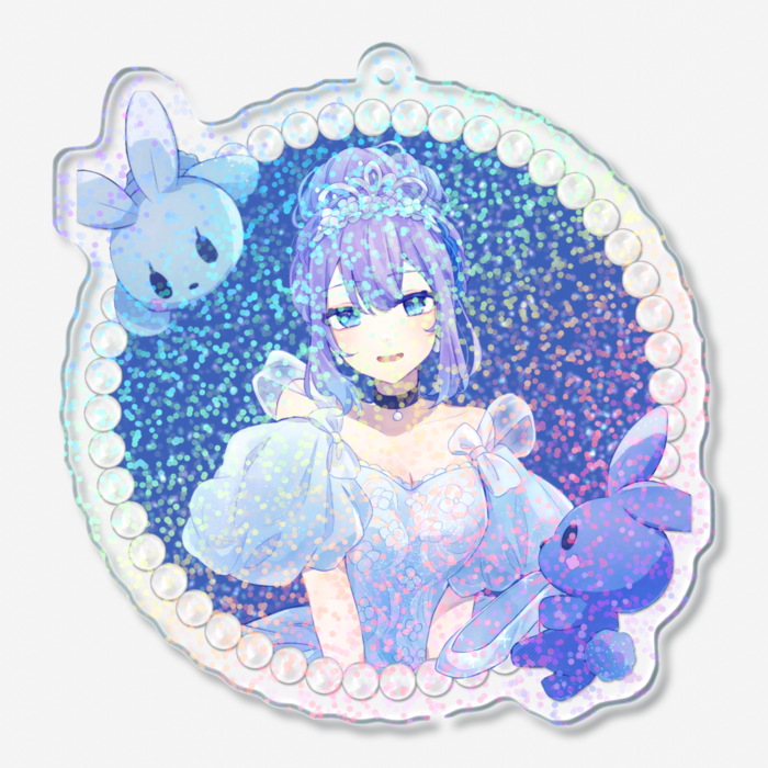 ホログラムアクリルキーホルダー - 70 × 70mm