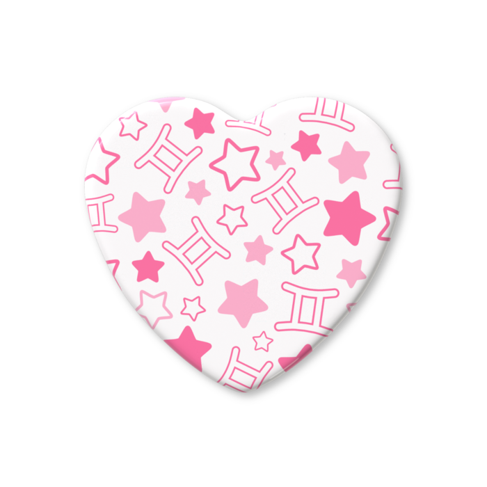 ハート缶バッジ - 57 × 52.5mm