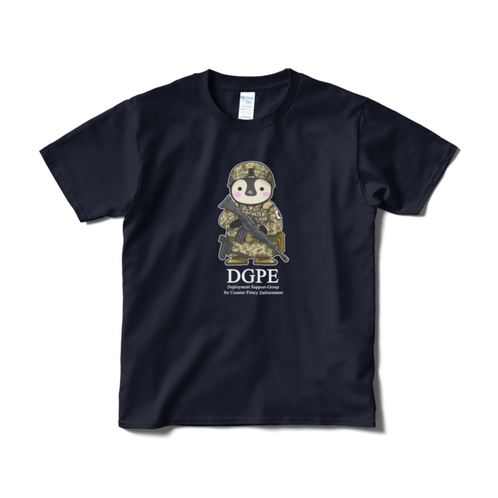 海賊対処ペンギンTシャツ - S - ネイビー