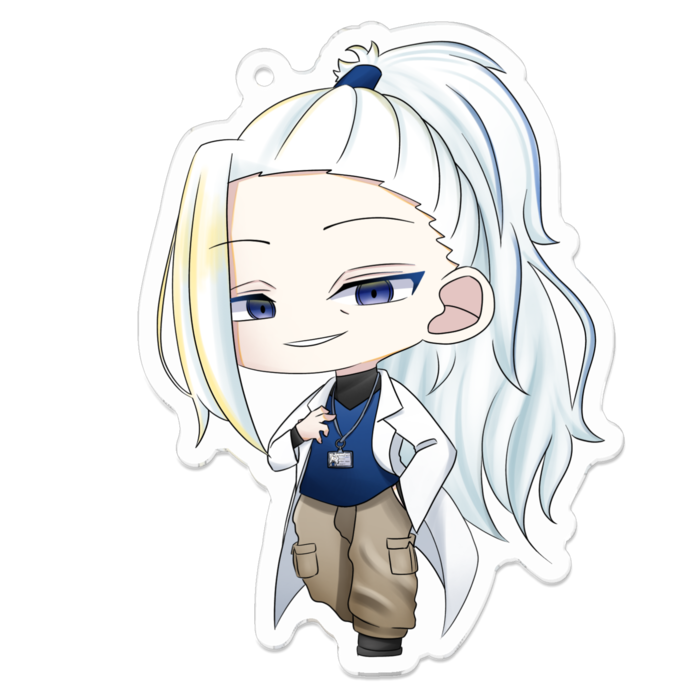 先生アクリルキーホルダー - 70 x 70 (mm)