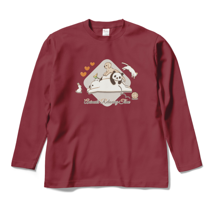 ロングスリーブTシャツ　バーガンディ　M