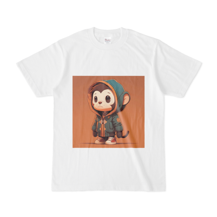 Tシャツ - S - 白(猿）