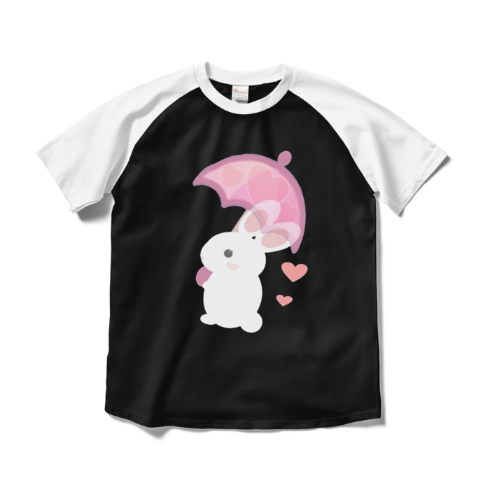 ラグランTシャツ - M - ブラック×ホワイト