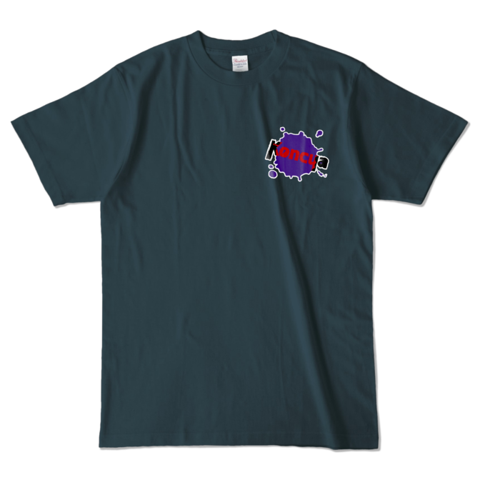 Koncua:カラーTシャツ - L - デニム (濃色)