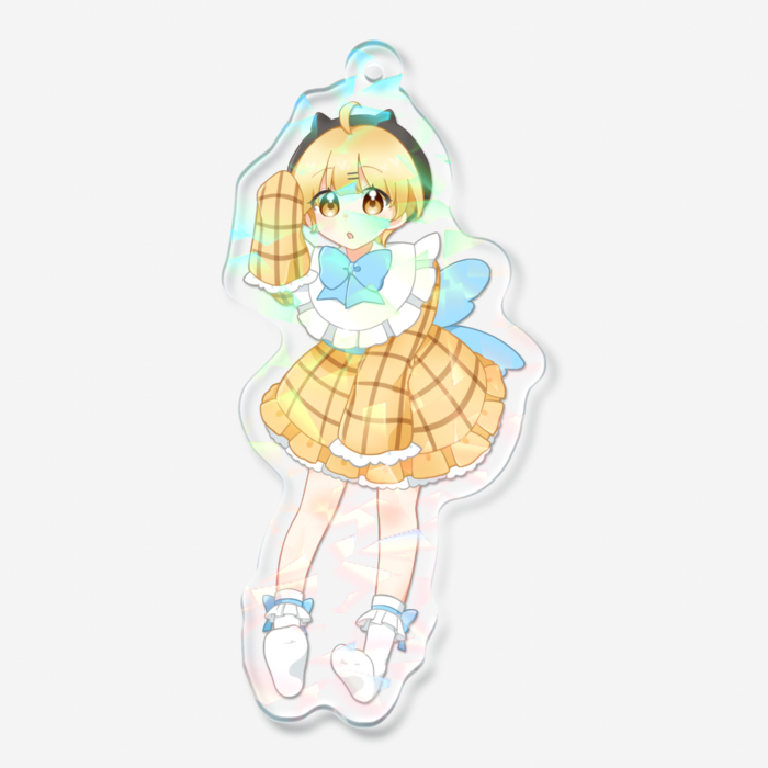 ホログラムアクリルキーホルダー - 70 × 70mm