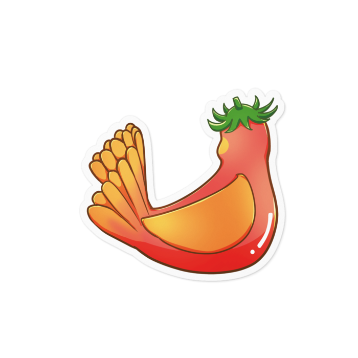 後ろ姿ステッカー - 100 x 100 (mm)