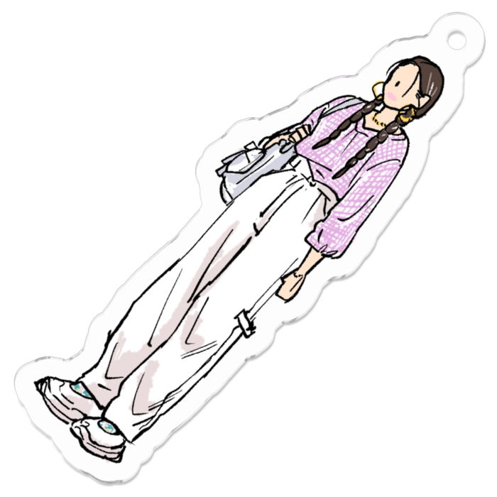 アクリルキーホルダー (ギンガムチェック)