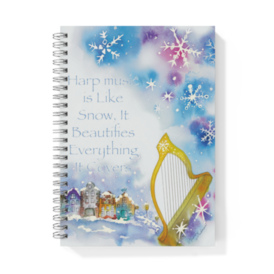 雪降るハープ イラストのノート 七色マシュマロのハープ にゃん Booth