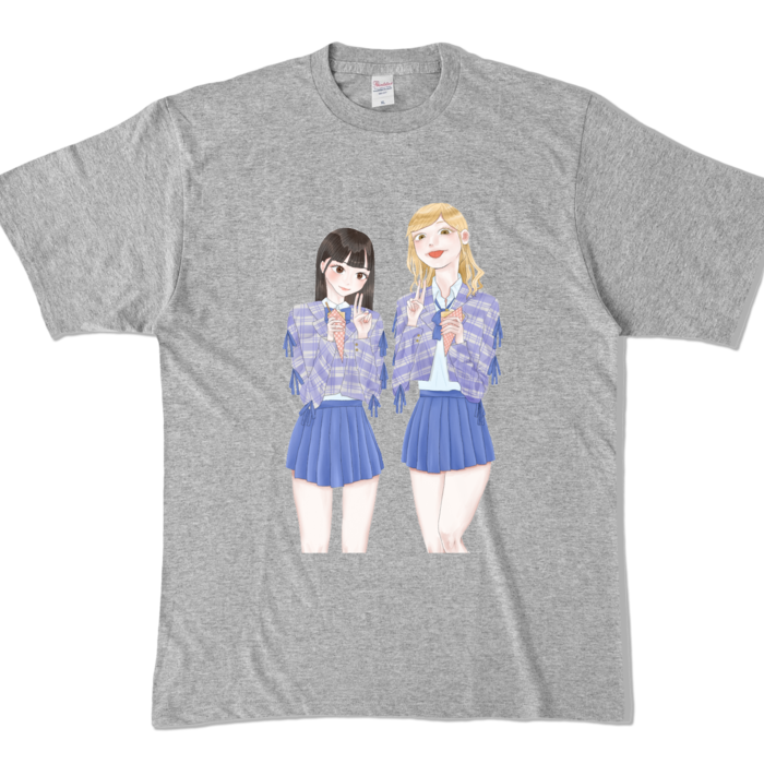 カラーTシャツ - XL - 杢グレー (濃色)