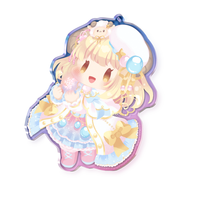 ゆきんこひつじ - 100 × 100mm