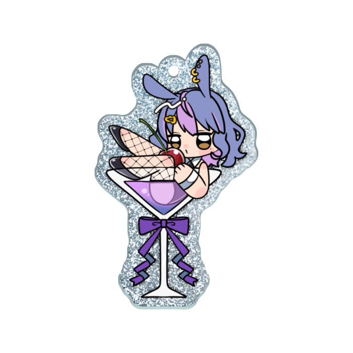 ラメアクリルキーホルダー - 50 × 50mm