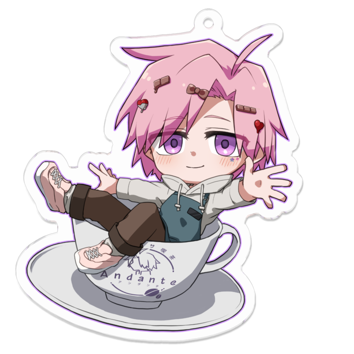 アクリルキーホルダー - 70 x 70 (mm)ゆにめろ