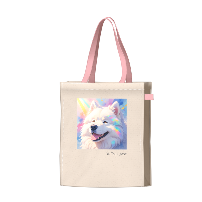 ツートンカラーバッグ - ピンク - W34 × H41 × D14cm