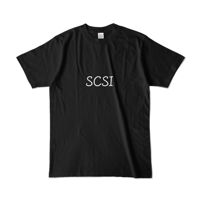カラーTシャツ(濃色) - L - 両面 - ブラック