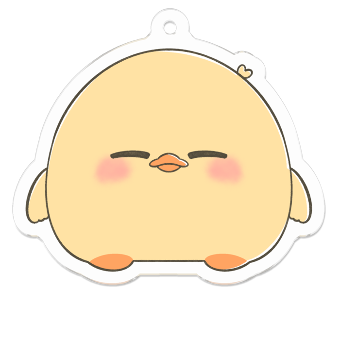 アクリルキーホルダー - 50 x 50 (mm)(あひる)