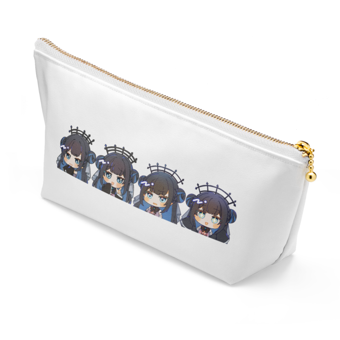 ポーチ - 長さ21.5cm / 高さ10cm - ホワイト