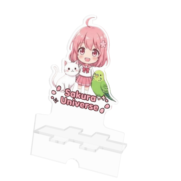 アクリルスマホスタンド - 100x160mm(ケーブル穴あり)