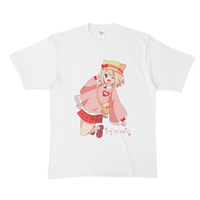 帽子ありうぃんくTシャツ - XL - 白