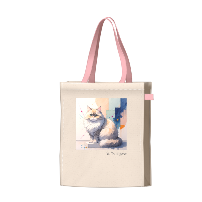 ツートンカラーバッグ - ピンク - W34 × H41 × D14cm