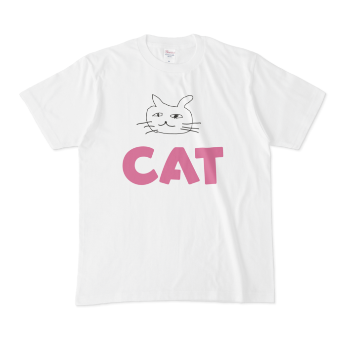 Tシャツ - M - 白ピンク文字
