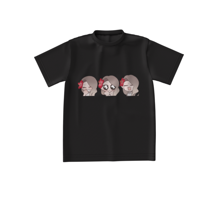 ビッグシルエットTシャツ - S - 正面(ブラック)
