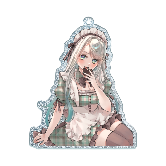 ラメアクリルキーホルダー - 70 × 70mm