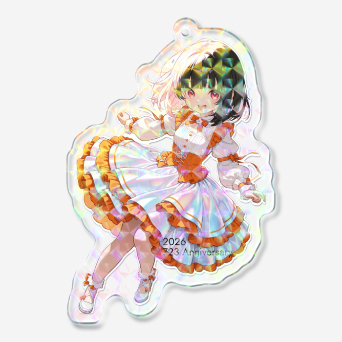 M：ホログラムアクリルキーホルダー - 70 × 70mm