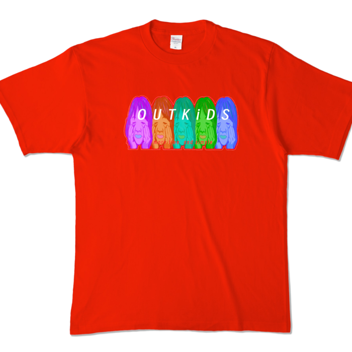 カラーTシャツ - XL - レッド (濃色)