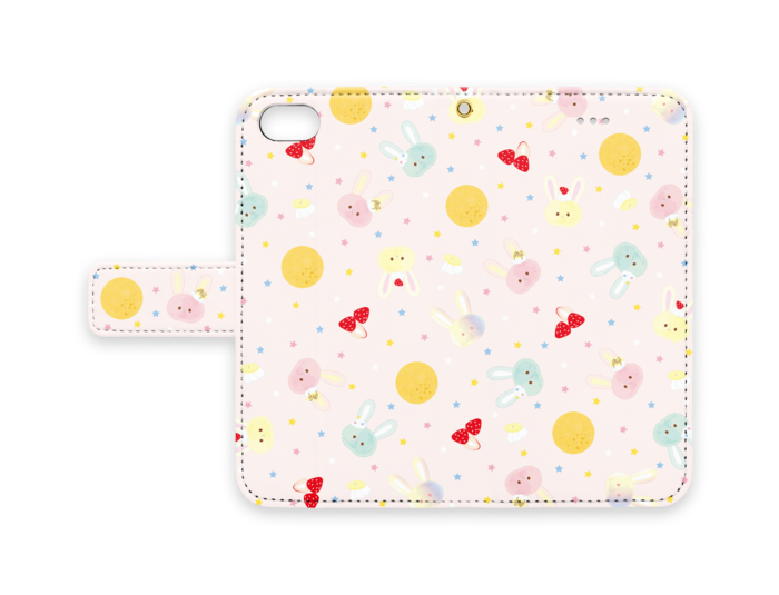 手帳型iPhoneケース - iPhone 8 / 7 / SE2 - ストラップ穴 あり