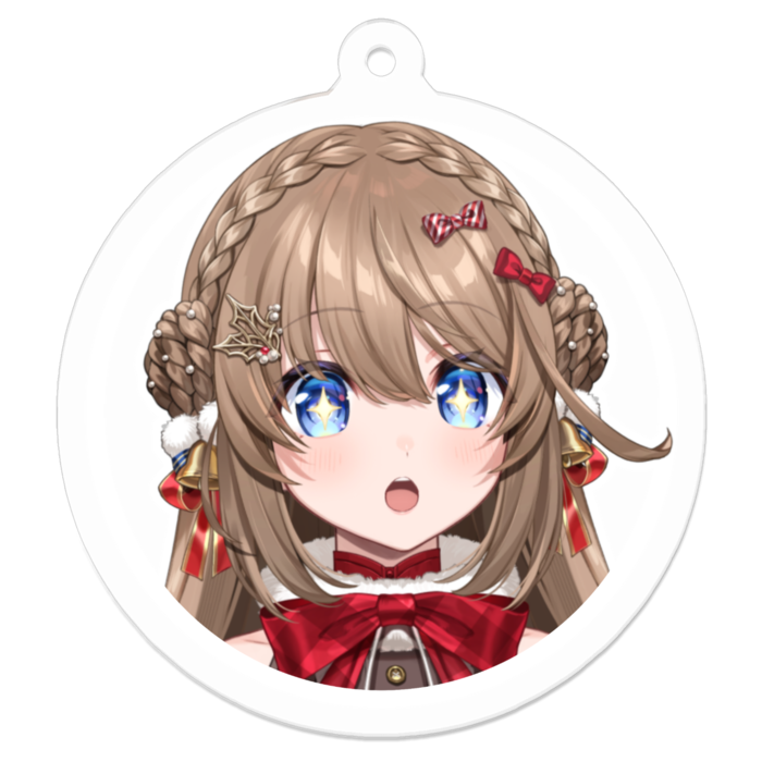 🔹丸型アクリルキーホルダーC (新髪型・キラキラ) - ¥850