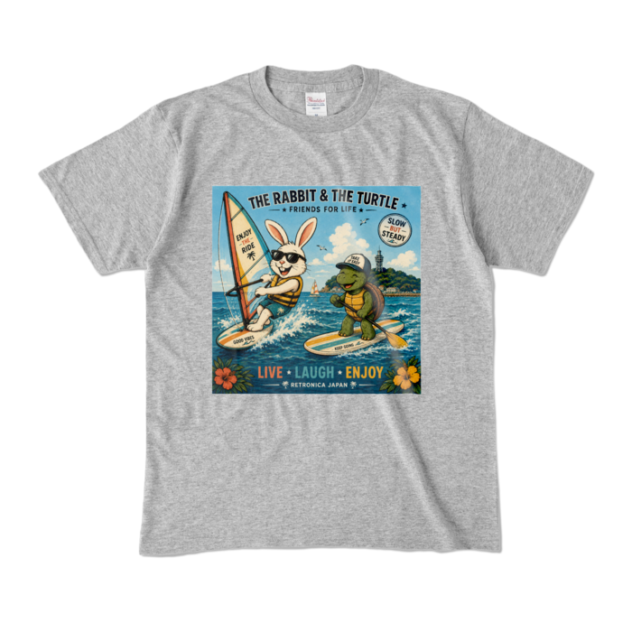 カラーTシャツ - M - 杢グレー (濃色)