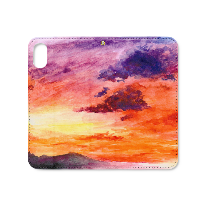 手帳型iPhoneケース(ベルトなし) - iPhone XS / X - ストラップ穴 あり