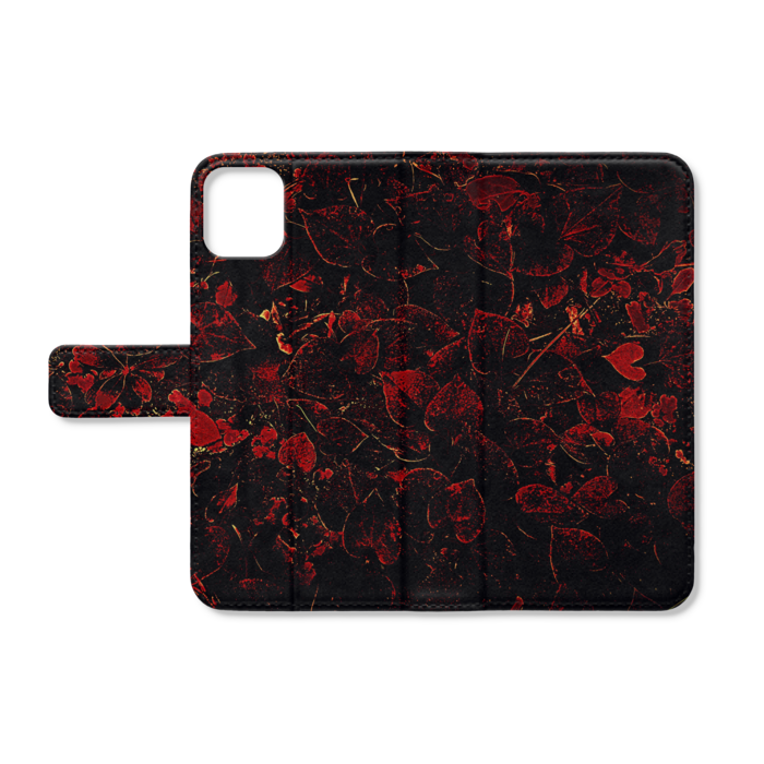 【Heart-Leaf】手帳型iPhoneケース - iPhone11ProMax - ストラップ穴 なし