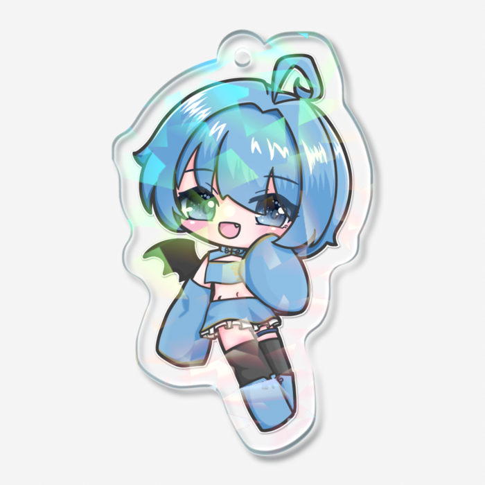ホログラムアクリルキーホルダー - 50 × 50mm