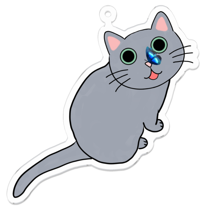 アクリルキーホルダー（コーティング） - 70 x 70 (mm)