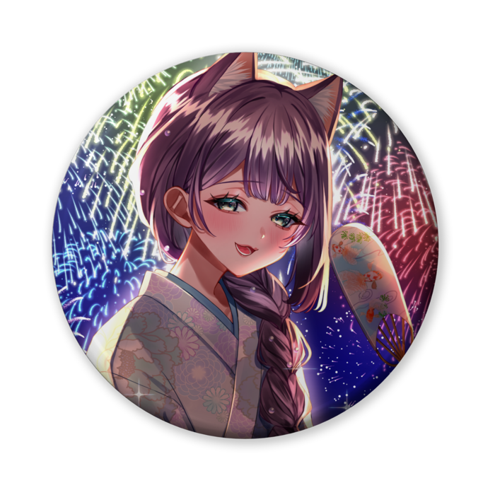 HICAT夏コラボ記念(花火)ブリキ缶バッジ（バリュー） - 56mm(1)