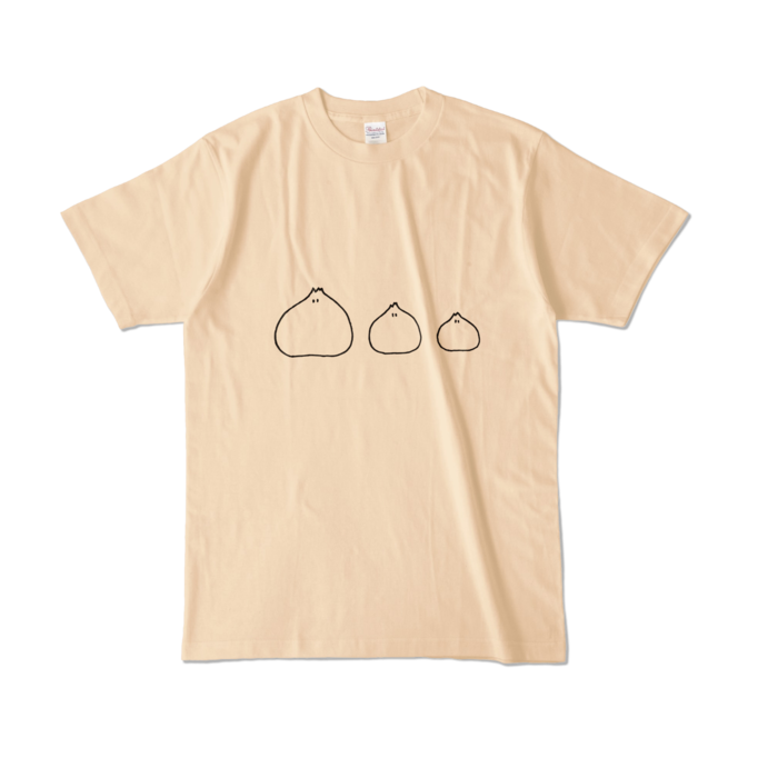 大中小ろんぽうTシャツ - L - ナチュラル (淡色)