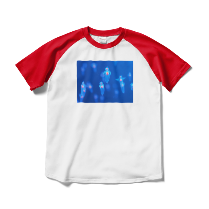 ラグランTシャツ - M - ホワイト×レッド