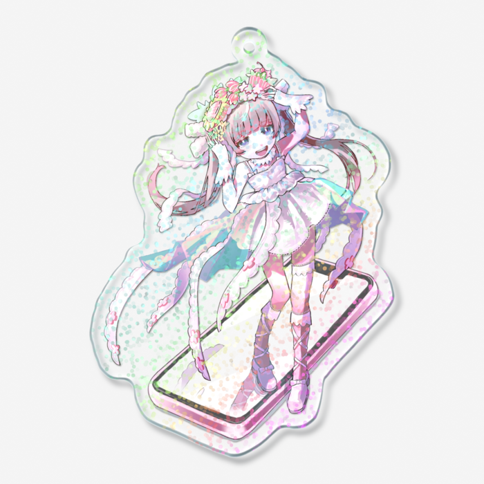 ホログラムアクリルキーホルダー - 70 × 70mm