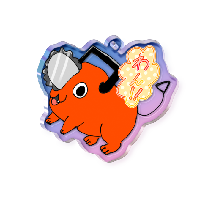 オーロラアクリルキーホルダー - 50 × 50mm