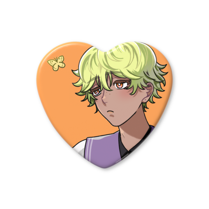 申未陽日ハート缶バッジ - 57 × 52.5mm(4)