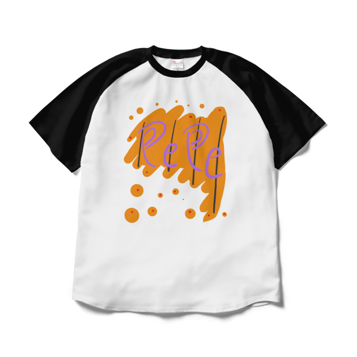 ラグランTシャツ - XL - ホワイト×ブラック