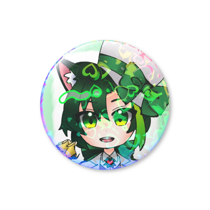 【ホワイトデー】ハートホログラム缶バッジ - 56mm