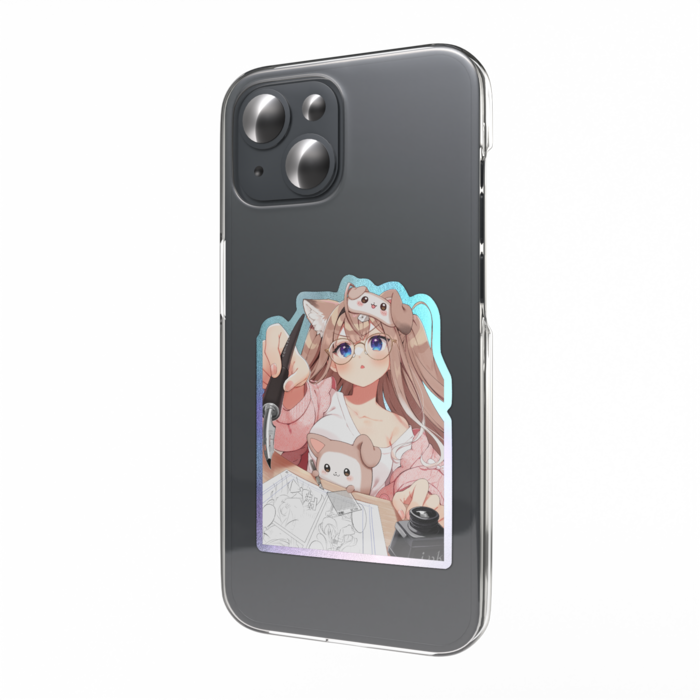 オーロラスマホステッカー - 縦